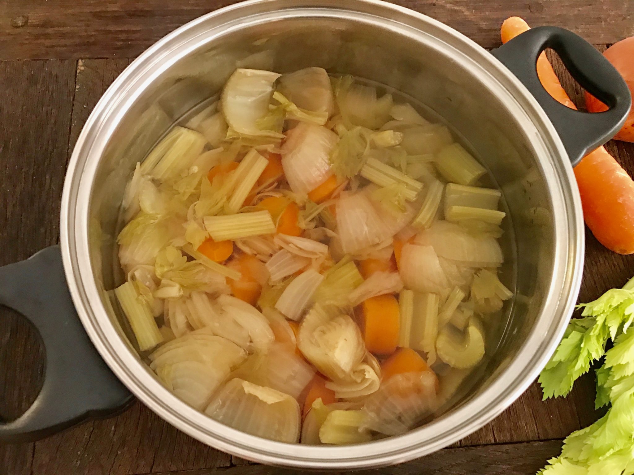when it's cooked we call it vegetable broth