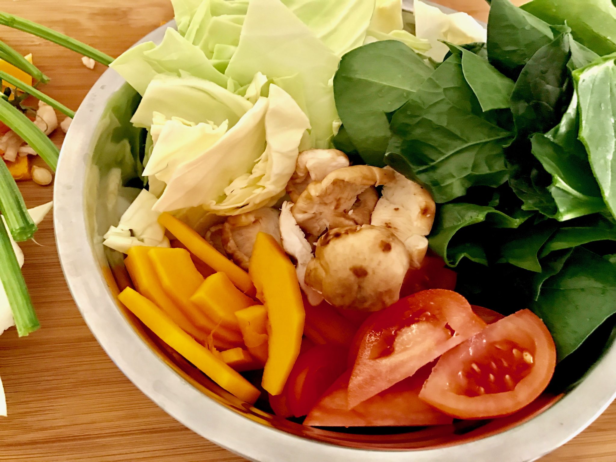 prepared vegetables in a bowl