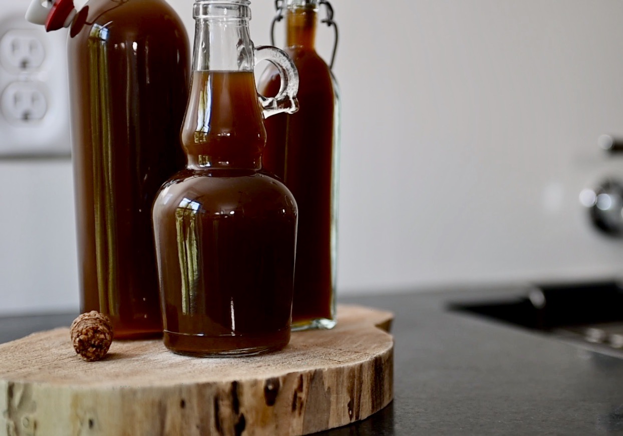 store the sauce in glass bottles
