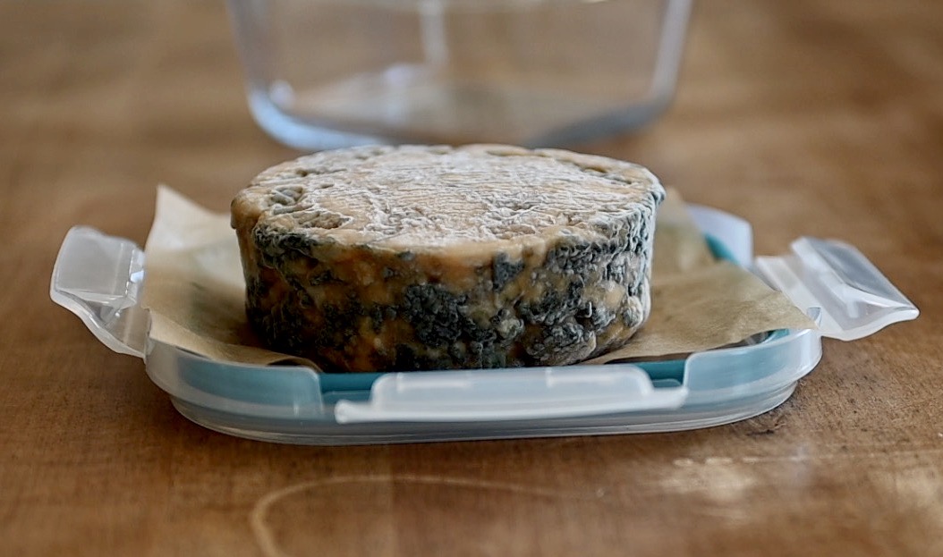 mold doesn't cover all the crumbled blue cheese