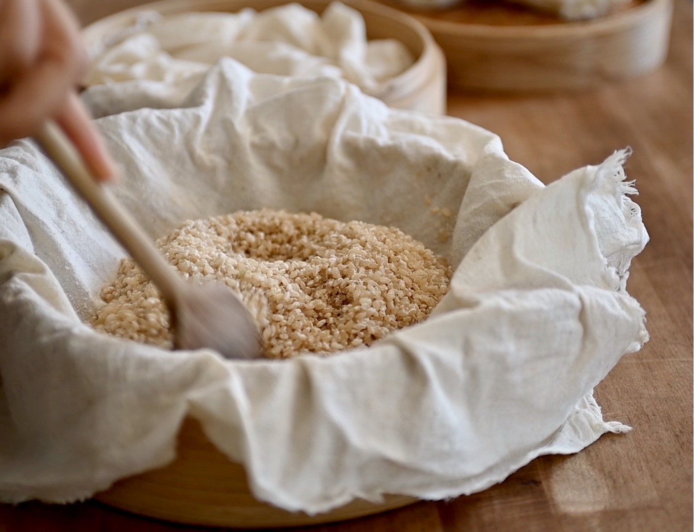 stir the rice mixture each day