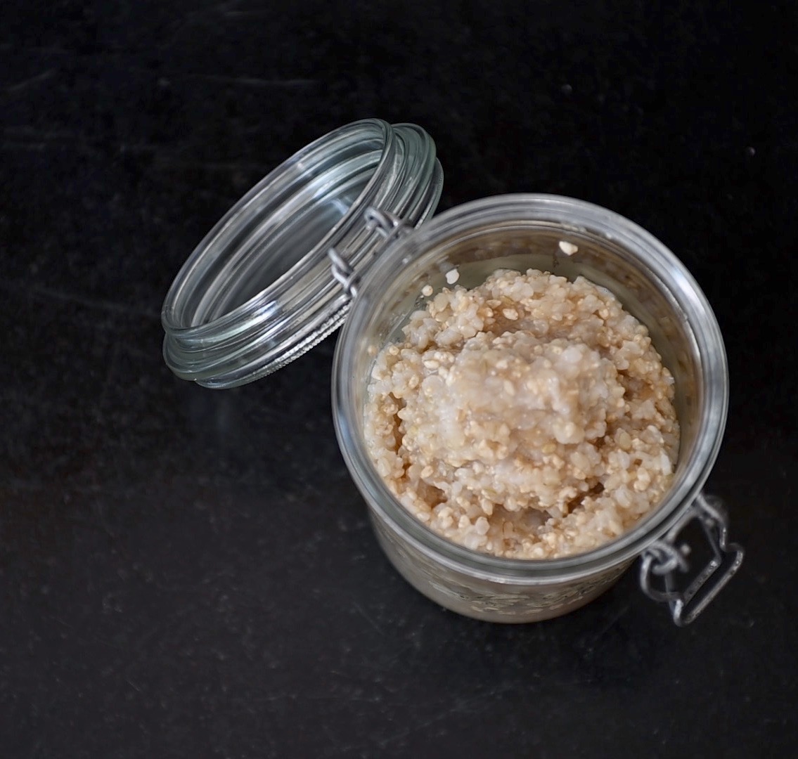put the rice mixture in a glass jar