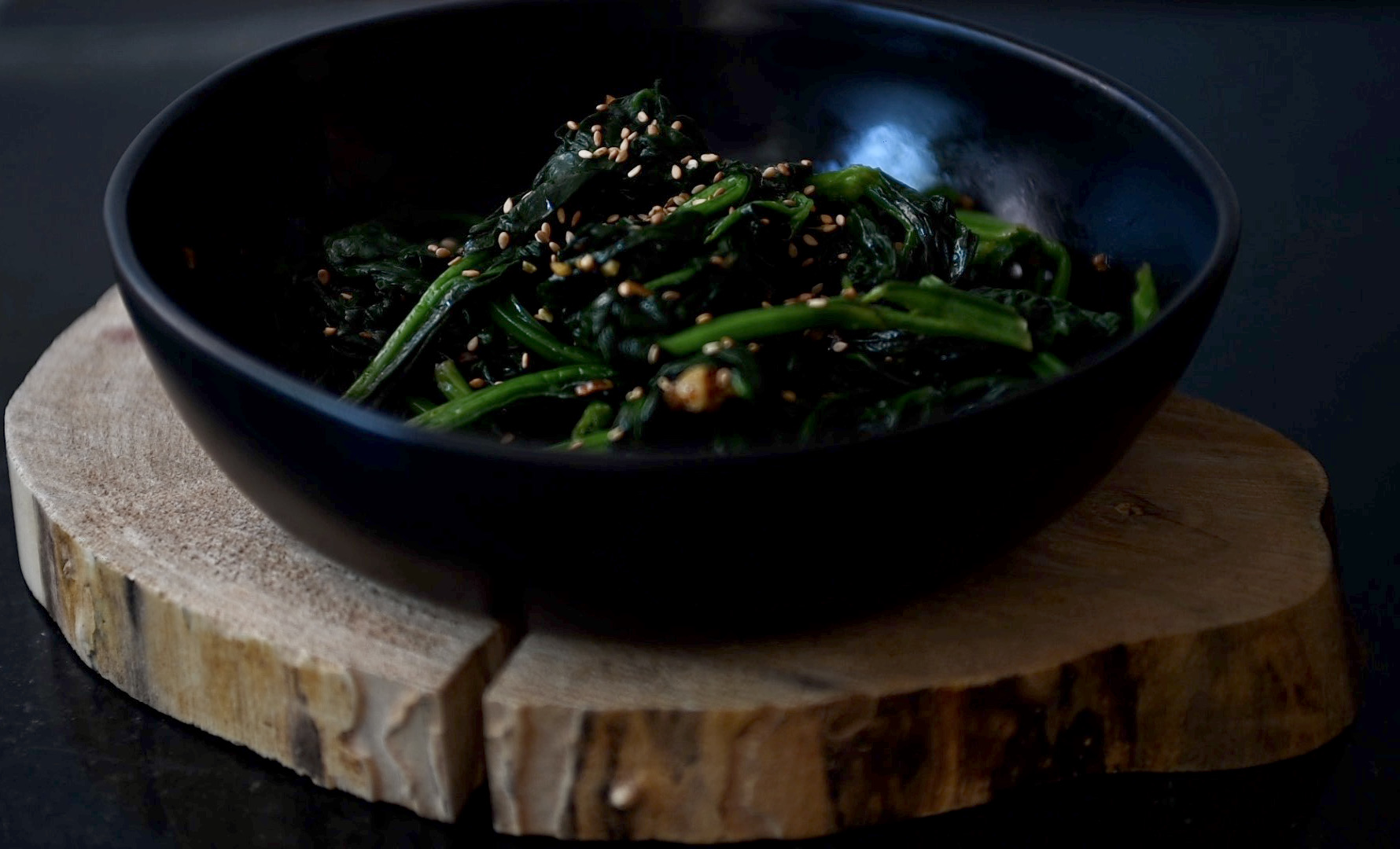 spinach with sesame oil
